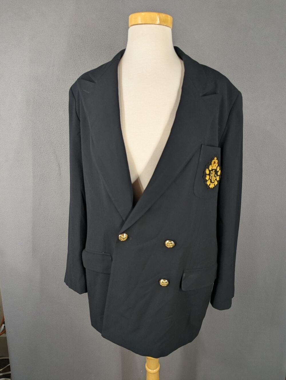 Vintage Lauren Ralph Lauren Blazer Womens 16 Wool Crest
